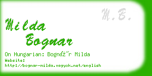 milda bognar business card